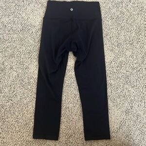 Lululemon Wunder Under Crop 21” Black Size 6